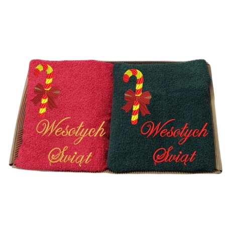 Zestaw dwóch ręczników Świątecznych