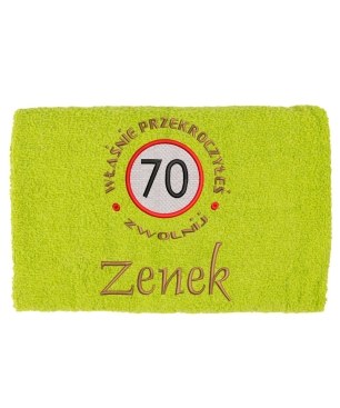 Ręcznik na 70 urodziny