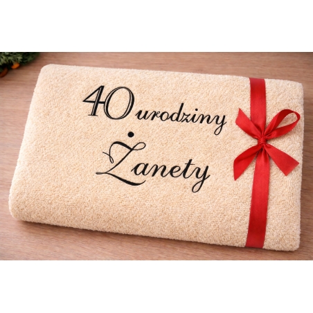Ręcznik dla mamy na 40-ste urodziny