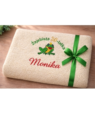 Zabawny ręcznik na walentynki na niej