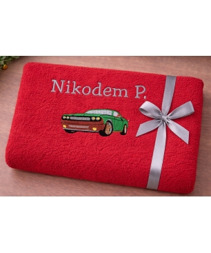 Ręcznik dla Dziecka do przedszkola Autko