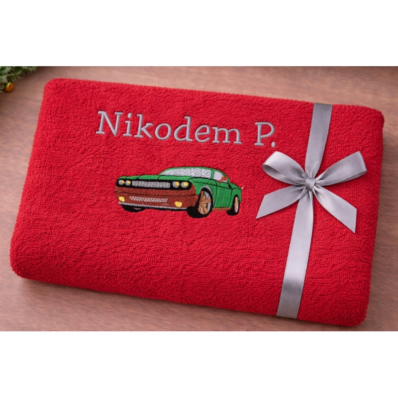 Ręcznik dla Dziecka do przedszkola Autko