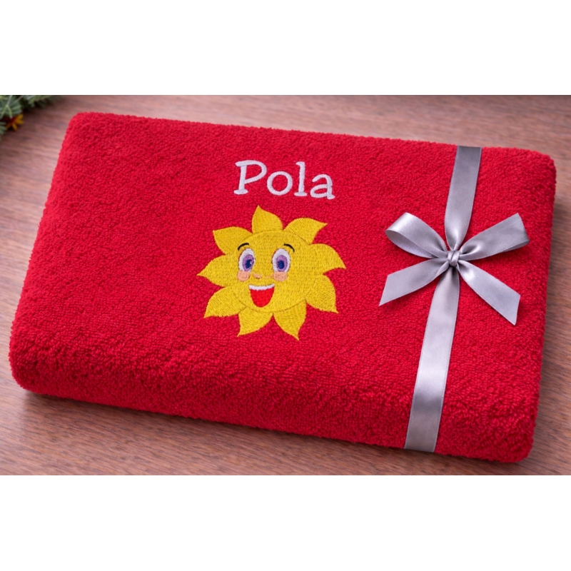 Ręcznik do przedszkola słoneczko