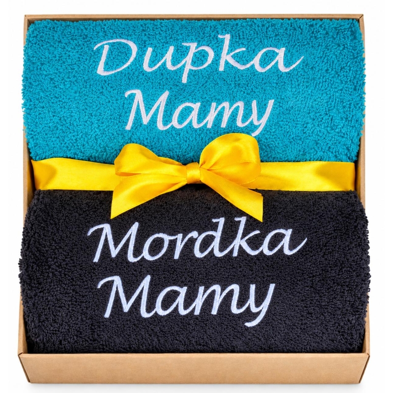 Śmieszny Zestaw Ręczników z Haftem – Personalizowany Prezent