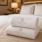 Ręcznik biały hotelowy z logo Ręcznik biały hotelowy z logo
