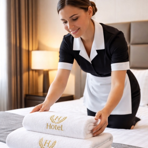 Ręczniki z haftem do hotelu